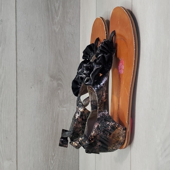 Anthropologie Poetric Licence Womens Comfort Y2K Bow Thong Sandals shoes sz 9.5 - Picture 3 of 12